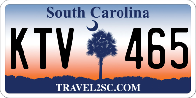 SC license plate KTV465