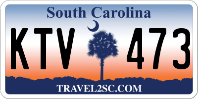 SC license plate KTV473