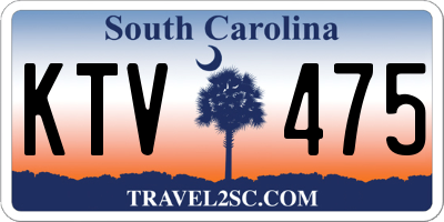 SC license plate KTV475