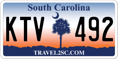 SC license plate KTV492