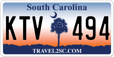 SC license plate KTV494