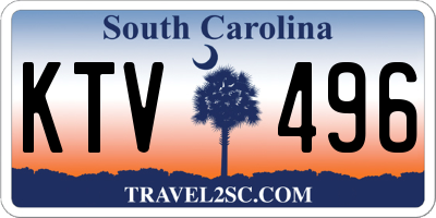 SC license plate KTV496