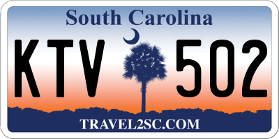 SC license plate KTV502