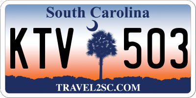 SC license plate KTV503