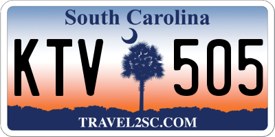 SC license plate KTV505
