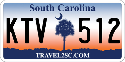 SC license plate KTV512