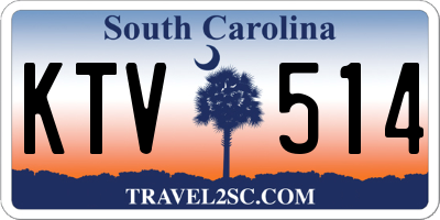 SC license plate KTV514