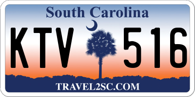 SC license plate KTV516