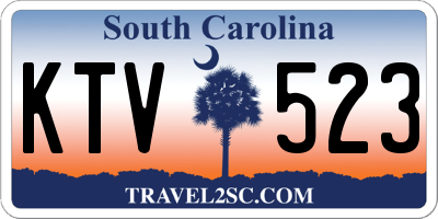 SC license plate KTV523