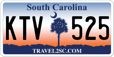SC license plate KTV525