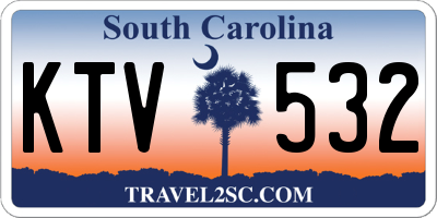 SC license plate KTV532
