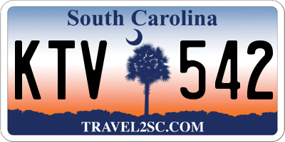 SC license plate KTV542