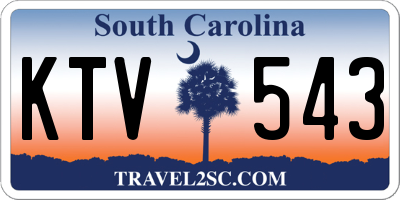 SC license plate KTV543