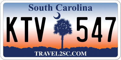 SC license plate KTV547
