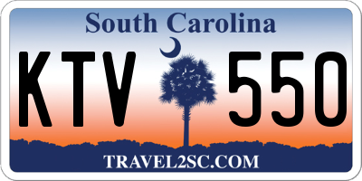SC license plate KTV550