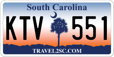 SC license plate KTV551