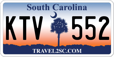 SC license plate KTV552