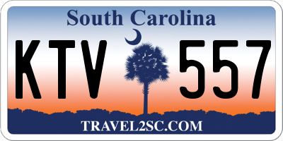 SC license plate KTV557