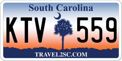 SC license plate KTV559