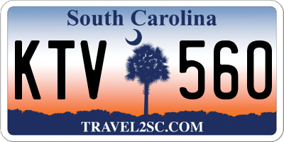 SC license plate KTV560