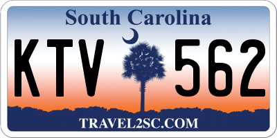 SC license plate KTV562