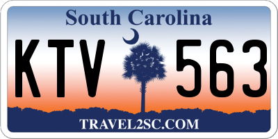 SC license plate KTV563
