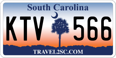 SC license plate KTV566