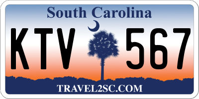SC license plate KTV567