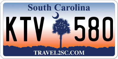 SC license plate KTV580