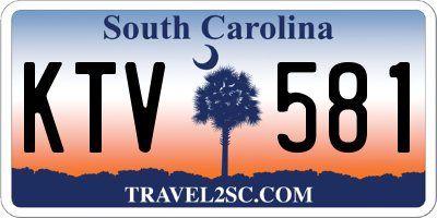 SC license plate KTV581
