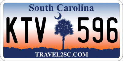 SC license plate KTV596
