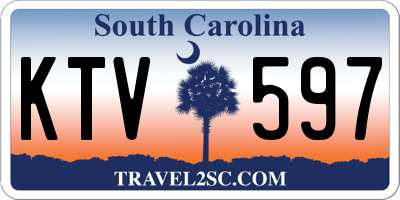 SC license plate KTV597