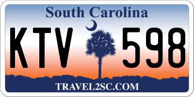 SC license plate KTV598