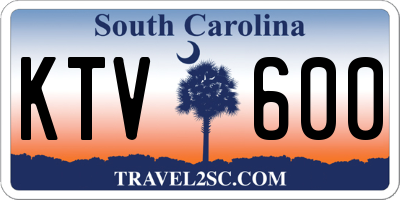 SC license plate KTV600