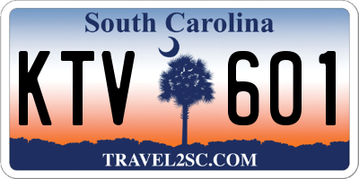 SC license plate KTV601