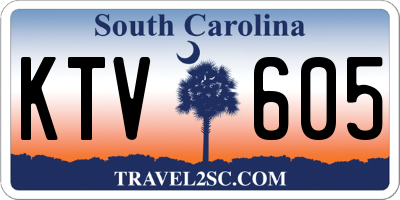 SC license plate KTV605