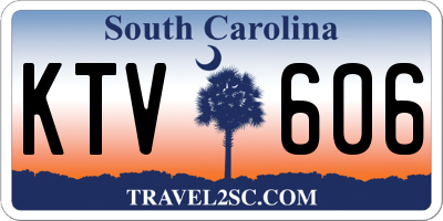 SC license plate KTV606