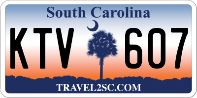 SC license plate KTV607