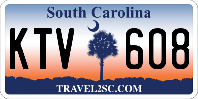 SC license plate KTV608