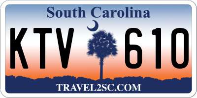 SC license plate KTV610