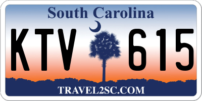 SC license plate KTV615