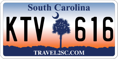 SC license plate KTV616