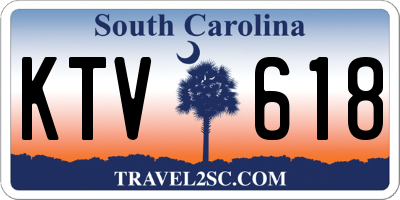 SC license plate KTV618