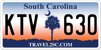 SC license plate KTV630