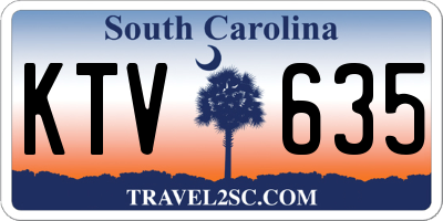 SC license plate KTV635