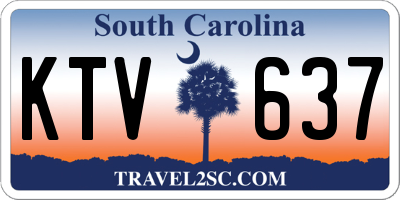 SC license plate KTV637