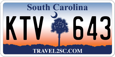 SC license plate KTV643