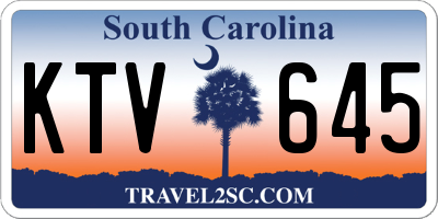 SC license plate KTV645