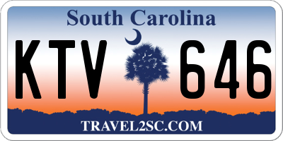 SC license plate KTV646