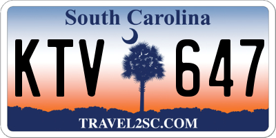 SC license plate KTV647